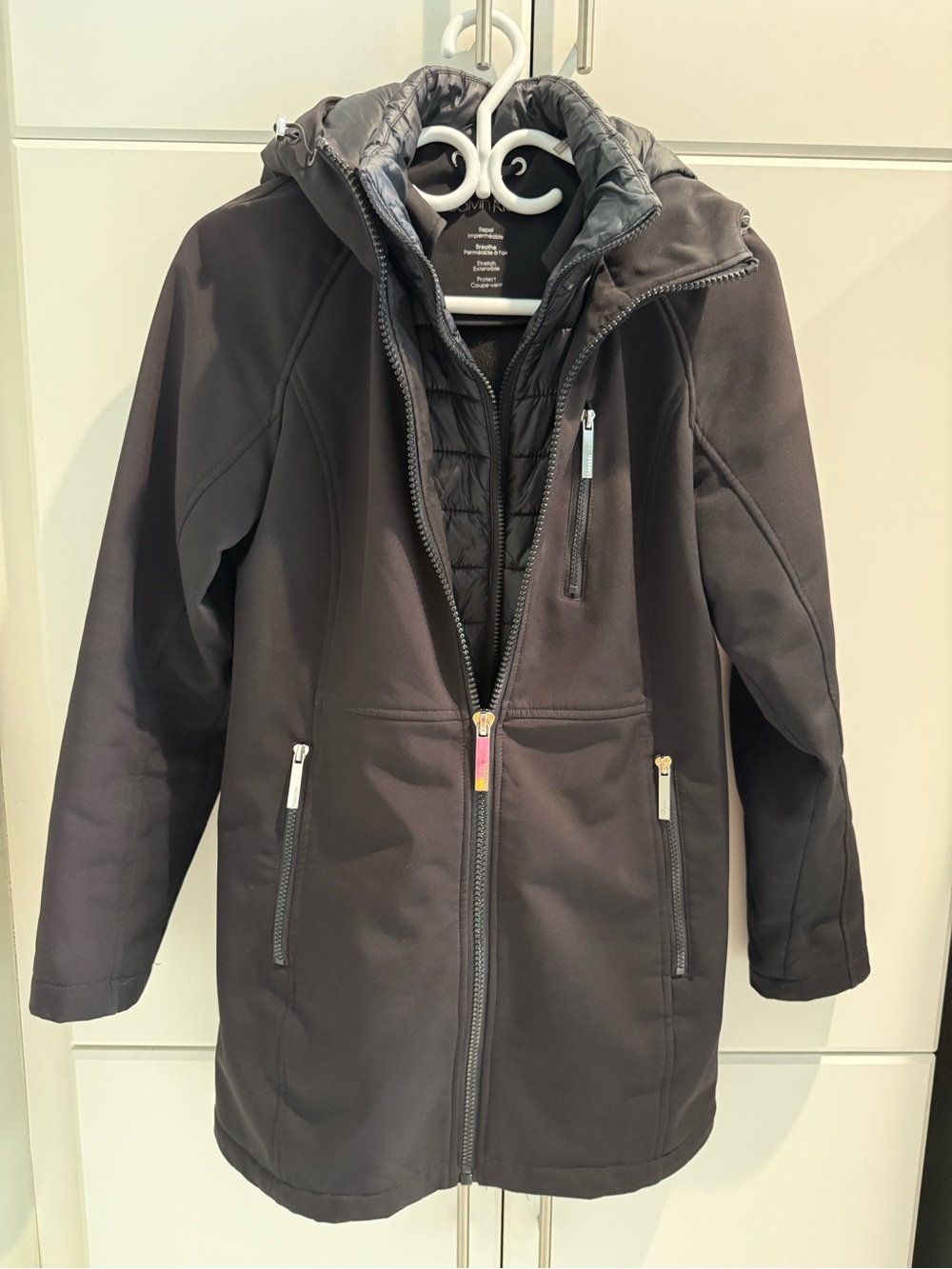 Calvin Klein Black Hooded Puffer Jacket